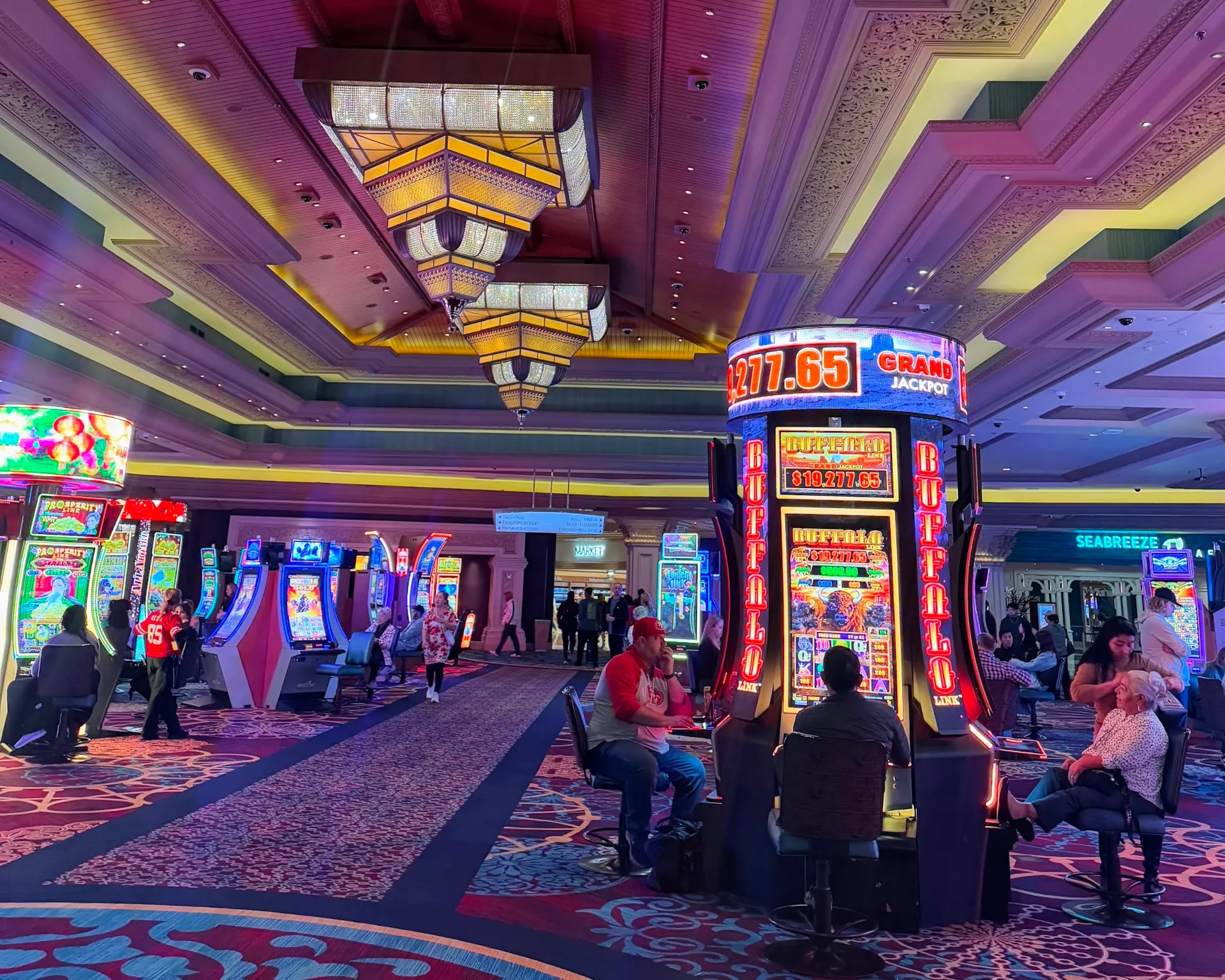 Slot machines in a casino in Vegas