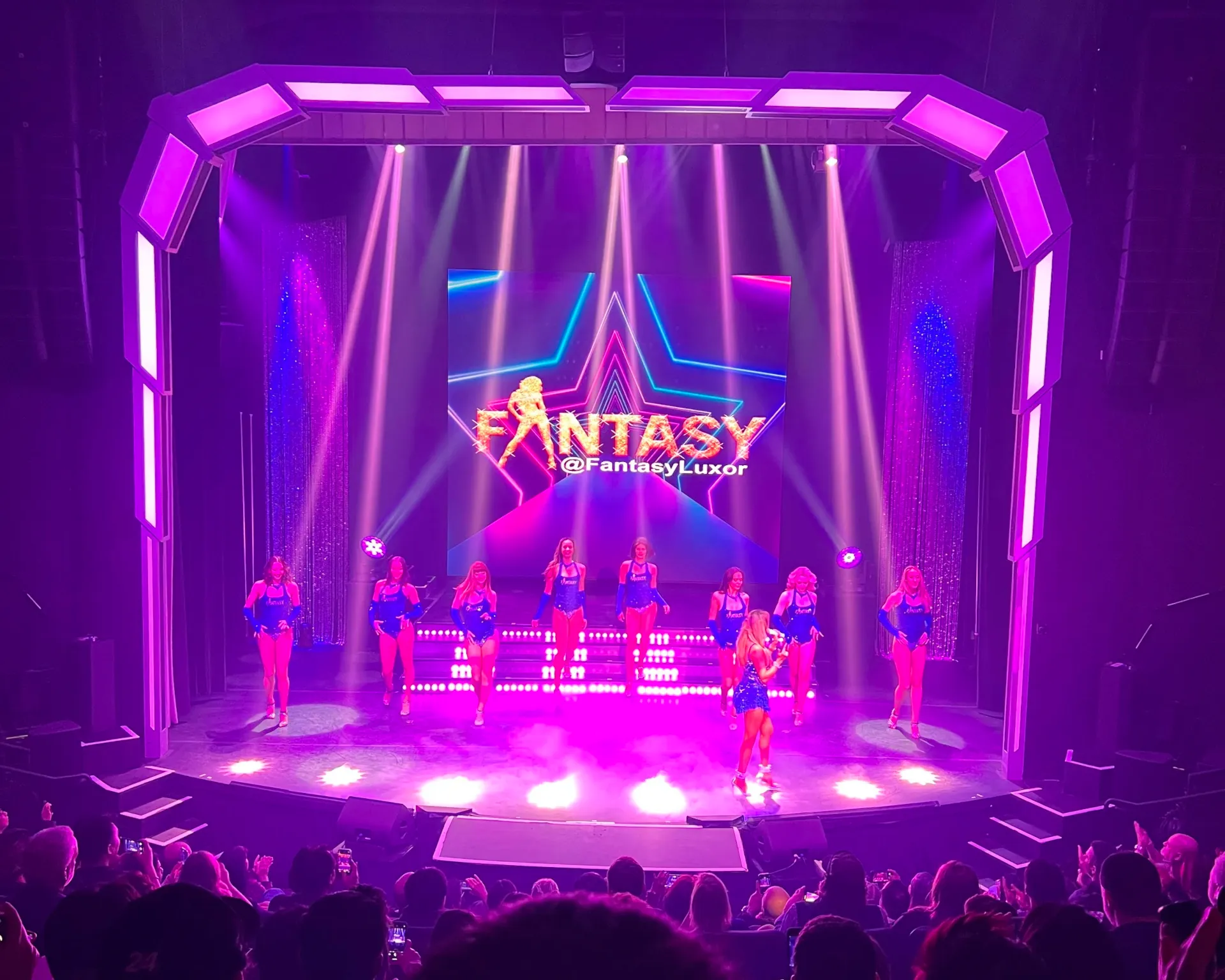 The end of the Fantasy show in Las Vegas in Luxor